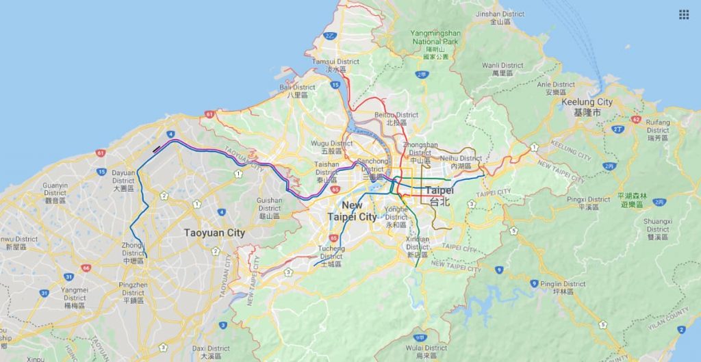 Bản đồ thành phố Đài Bắc - Tân Bắc