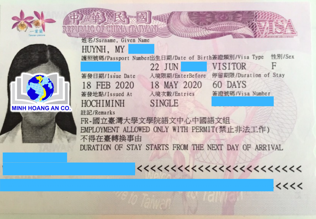Một số visa du học Đài Loan mới nhất dành cho du học sinh 2