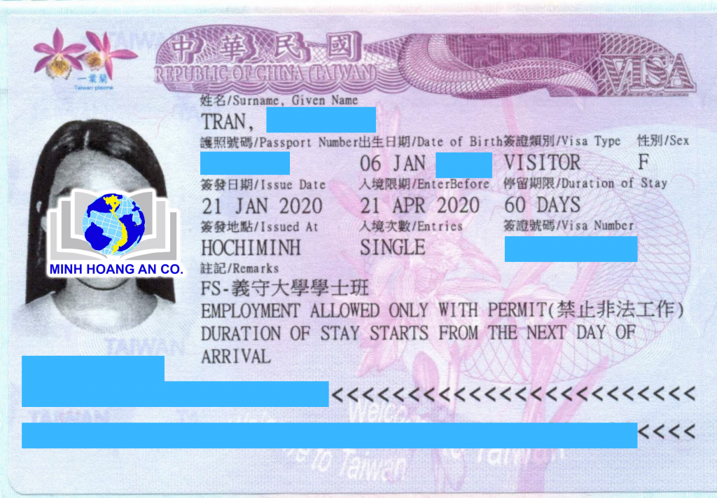 Một số visa du học Đài Loan mới nhất dành cho du học sinh 8