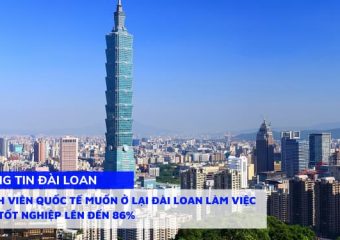 Tỉ lệ sinh viên quốc tế muốn ở lại Đài Loan làm việc sau khi tốt nghiệp lên đến 86%