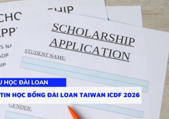 Thông tin học bổng Đài Loan Taiwan ICDF 2026